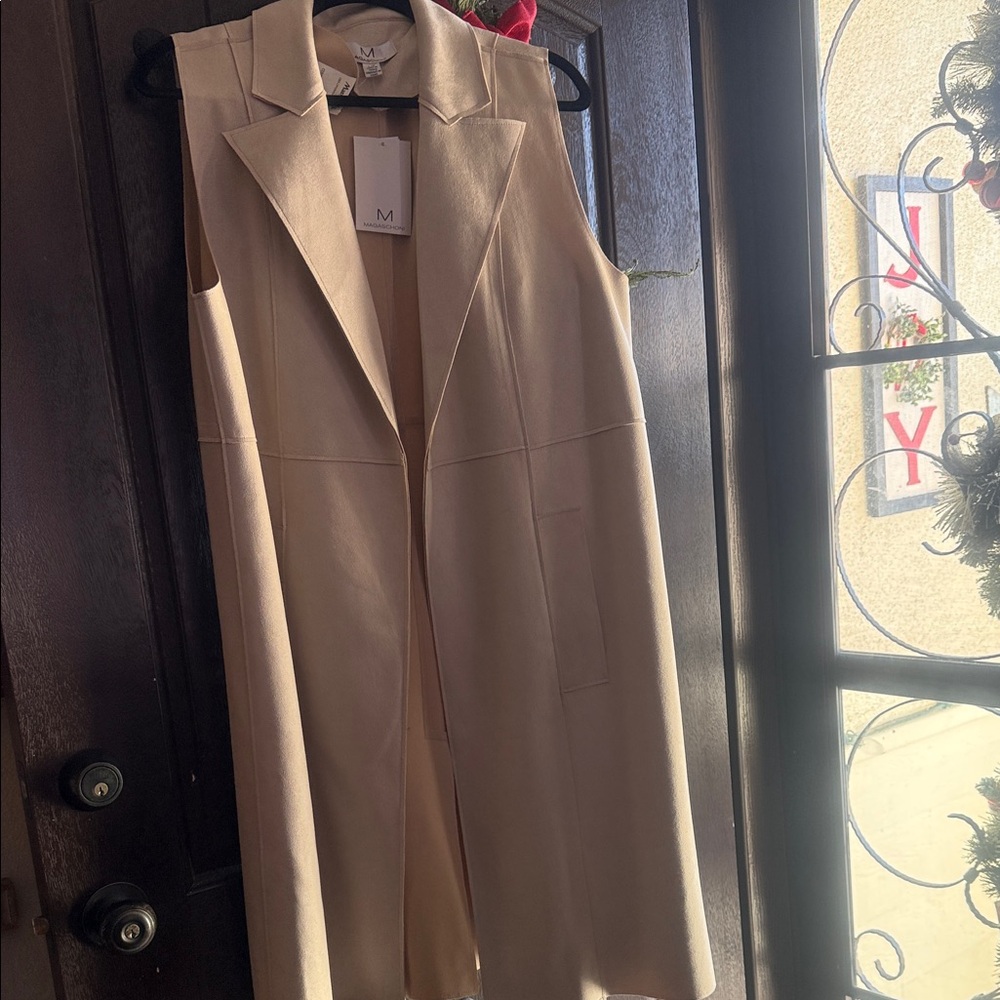 Magaschoni Cream Sleeveless Vest